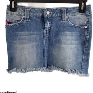 Playboy distressed jean mini skirt  size 28